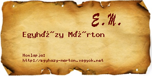 Egyházy Márton névjegykártya